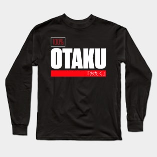 Otaku 100% – Red + White Long Sleeve T-Shirt